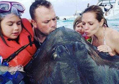 They say if you kiss a stingray it’s 7 years good luck!